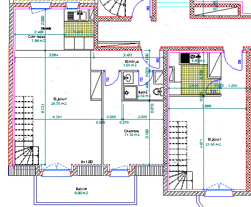 plan maison autocad architecture